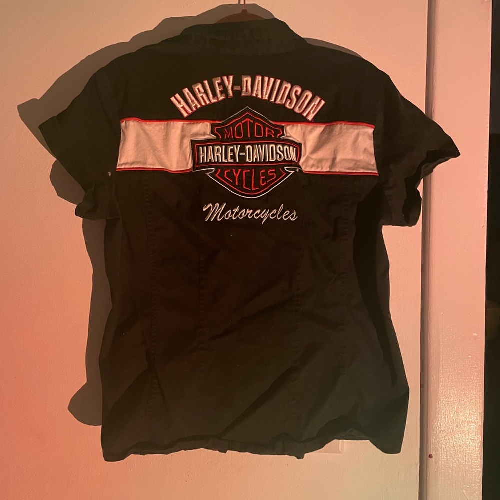 Harley Davidson Short Sleeve Zip Up